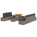 VidaXL - Garten-sofa poly-rattan, One Size, Grau