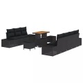 VidaXL - Garten-sofa poly-rattan, One Size, Schwarz