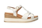 Seline - Leder Sandale Damen Grau 37