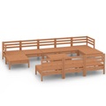 vidaXL 11-tlg. Garten-Lounge-Set Honigbraun Massivholz Kiefer