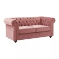 Sofa 2-Sitzer - Samt - Pastellrosa - CHESTERFIELD Sofa 2-Sitzer - Samt - Pastellrosa - CHESTERFIELD