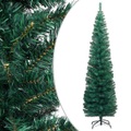 vidaXL Schlanker Künstlicher Weihnachtsbaum mit Ständer Grün 180cm PVC