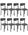 Set mit 8 Stühlen aus Kunststoff Modern VIESTE Set mit 8 Stühlen aus Kunststoff Modern VIESTE
