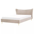 Bett mit Lattenrost aus Samtstoff Modern CHALEIX Bett mit Lattenrost aus Samtstoff Modern CHALEIX