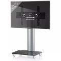 Universal TV VESA Standfuß Ständer Fernseh Rack Alu Glas rollbar Rollen Tosal Universal TV VESA Standfuß Ständer Fernseh Rack Alu Glas rollbar Rollen Tosal