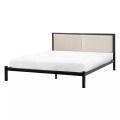 Beliani, Beliani - Bett mit Lattenrost aus Stahl Industriell CLAMART, 140x200 cm, Baumnuss