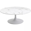 KARE Design - Couchtisch Schickeria Marmor weiss rund 110, One Size, Weiss