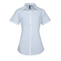 Popelinebluse Bluse Arbeitshemd, Kurzärmlig Damen Hellblau 48