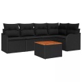 VidaXL - Garten-sofa poly-rattan, One Size, Schwarz