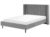Beliani, Bett mit Lattenrost aus Samtstoff Modern VILLETTE Bett mit Lattenrost aus Samtstoff Modern VILLETTE