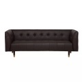 Beliani 3-Sitzer Sofa Leder braun BYSKE