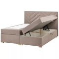 Beliani, Beliani - Boxspringbett mit Stauraum aus Stoff ESQUIRE, 160X200CM, Taupe