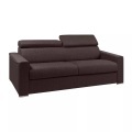 LINEA SOFA - Schlafsofa 4Sitzer Stoff VIZIR LiegeflächeMatratzen, One Size, Braun