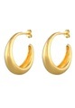 Ohrringe Creolen Hänger Chunky Hoops Basic Damen Gold ONE SIZE