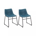 Beliani, Beliani Stuhl blau 2er Set BATAVIA
