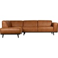 Ecksofa Statement Links Eco Leder Cognac
