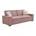Vente-unique - Sofa 3-Sitzer mit Schlaffunktion - Cord - Rosa - SEKOTA, One Size