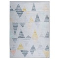 Beliani Teppich grau-gelb Dreieck-Motiv 160 x 230 cm YAYLA