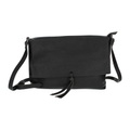 Kunstleder Umhängetasche Damen Schwarz ONE SIZE