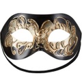 Venezianische Maske mit Verzierung Schwarz