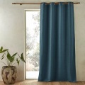 Blickdichter Vorhang Colin Aus Leinen Unisex Blau 140x350CM