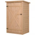 Northio, Northio - Gartenhaus Gerätehaus Geräteschuppen mit Regalböden Lagerschuppen für Garten Tanne Naturholz 75 x 56 x115 cm, One Size