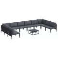 VidaXL - Garten-sofa stahl, One Size, Grau