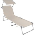TecTake, Gartenliege 4-stufig Gartenliege 4-stufig