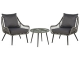 Bistro Set aus PE Rattan Boho LAURETO Bistro Set aus PE Rattan Boho LAURETO