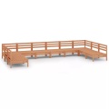 vidaXL 10-tlg. Garten-Lounge-Set Honigbraun Massivholz Kiefer