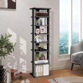 Northix - Schuhregal aus Holz 8-stöckiges Schuhregal Schuh-Organizer vertikal 27,5x26,5x110cm Schwarz, 116CM