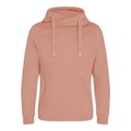 Cross Neck Kapuzenpullover Unisex Pink L
