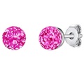 Rafaela Donata, Ohrstecker Sterling Silber Verziert Mit Kristallen Von Swarovski® Rosa Damen Silber 6mm
