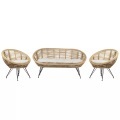 Beliani, Garten Lounge aus Rattan Boho MARATEA Garten Lounge aus Rattan Boho MARATEA