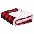 Beliani, Beliani - Kuscheldecke aus Polyester Rustikal LIQUORICE, One Size, Rot Bunt