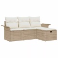 VidaXL - Modulares sofa poly-rattan, One Size, Beige