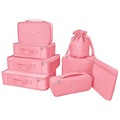 Only-bags.store, Koffer-organisator, Kleidersäcke Für Reisen, 8-teiliges Set, 7 X Farben, Reisegepäck-organisatoren Inklusive Wasserdichtem Schuhaufbewahrungsbeutel, Praktische Kompressionstaschen Für Reisende Rosa Unisex Rosa ONE SIZE