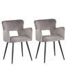 Set mit 2 Stühlen aus Samtstoff Modern SANILAC Set mit 2 Stühlen aus Samtstoff Modern SANILAC