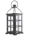 Beliani Laterne Eisen schwarz 42 cm CLARA