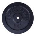 Gorilla sports, Hantelscheibe Guss Unisex Schwarz 5 kg