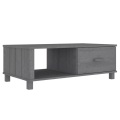 vidaXL Couchtisch Dunkelgrau 100x55x35 cm Massivholz Kiefer