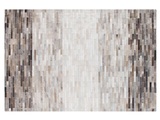 Beliani Teppich Leder braun/grau 140 x 200 cm SINNELI