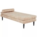 Beliani - Chaiselongue aus Samtstoff Modern USSEL, One Size, Perle
