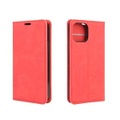 iPhone 12 / 12 Pro - Seidige Stand Flip Case Hülle rot