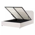 Beliani - Bett mit Stauraum aus Stoff Modern CHALLANS, 140x200 cm, Schneeweiss