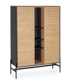 Kommode Allycia schwarz natur 110x40x159