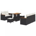 VidaXL - Garten-sofa poly-rattan, One Size, Schwarz