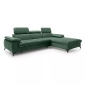 Ecksofa mit Schlaffunktion - Ecke rechts - Samt - Grün - SAMARA von Ecksofa mit Schlaffunktion - Ecke rechts - Samt - Grün - SAMARA von PASCAL MORABITO