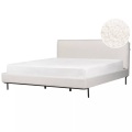 Bett mit Lattenrost aus Bouclé Modern CORIO Bett mit Lattenrost aus Bouclé Modern CORIO