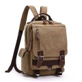 Vintage Rucksack Rucksack Leinwand Tasche Bote Tasche Für Arbeit Und Schule Unisex Beige ONE SIZE